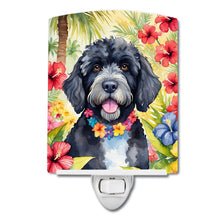 Load image into Gallery viewer, Portuguese Water Dog Luau Ceramic Night Light
