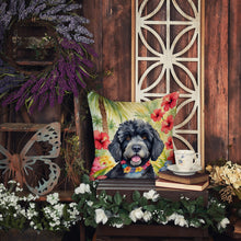 Load image into Gallery viewer, Portuguese Water Dog Luau Throw Pillow - 14x14 Decorative Pillow – Art for Your Home &amp; Patio