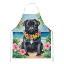 Load image into Gallery viewer, Black Pug Luau Apron – Artist-Designed Kitchen, BBQ &amp; Craft Apron
