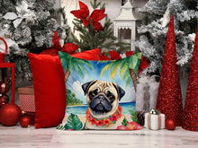 Load image into Gallery viewer, Pug Luau Throw Pillow - 14x14 Decorative Pillow – Art for Your Home &amp; Patio