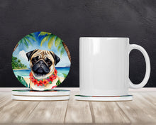 Load image into Gallery viewer, Pug Luau Large Sandstone Coasters Pack of 4