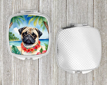 Load image into Gallery viewer, Pug Luau Compact Mirror – Stylish Purse Mirror with Artistic Covers