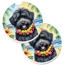 Load image into Gallery viewer, Puli Luau Car Coasters – Set of 2 - Absorbent Stone with Fun &amp; Functional Artwork