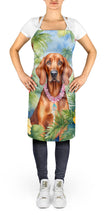 Load image into Gallery viewer, Redbone Coonhound Luau Apron – Artist-Designed Kitchen, BBQ &amp; Craft Apron