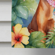 Load image into Gallery viewer, Redbone Coonhound Luau House Flag