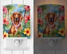 Load image into Gallery viewer, Redbone Coonhound Luau Ceramic Night Light