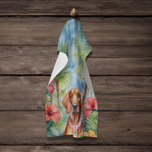 Load image into Gallery viewer, Redbone Coonhound Luau Kitchen Towel