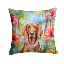 Load image into Gallery viewer, Redbone Coonhound Luau Throw Pillow - 14x14 Decorative Pillow – Art for Your Home &amp; Patio