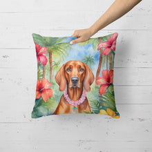Load image into Gallery viewer, Redbone Coonhound Luau Throw Pillow
