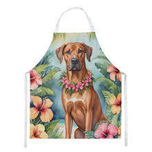 Load image into Gallery viewer, Rhodesian Ridgeback Luau Apron – Artist-Designed Kitchen, BBQ &amp; Craft Apron