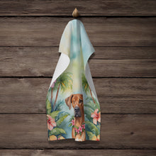Load image into Gallery viewer, Rhodesian Ridgeback Luau Kitchen Towel