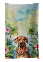 Load image into Gallery viewer, Rhodesian Ridgeback Luau Kitchen Towel