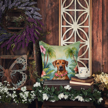 Load image into Gallery viewer, Rhodesian Ridgeback Luau Throw Pillow - 14x14 Decorative Pillow – Art for Your Home &amp; Patio