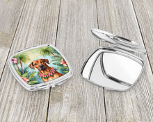 Load image into Gallery viewer, Rhodesian Ridgeback Luau Compact Mirror – Stylish Purse Mirror with Artistic Covers