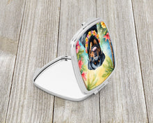 Load image into Gallery viewer, Rottweiler Luau Compact Mirror – Stylish Purse Mirror with Artistic Covers