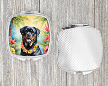 Load image into Gallery viewer, Rottweiler Luau Compact Mirror – Stylish Purse Mirror with Artistic Covers