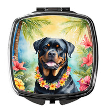 Load image into Gallery viewer, Rottweiler Luau Compact Mirror – Stylish Purse Mirror with Artistic Covers
