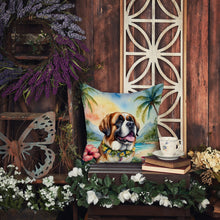 Load image into Gallery viewer, Saint Bernard Luau Throw Pillow