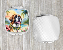 Load image into Gallery viewer, Saint Bernard Luau Compact Mirror – Stylish Purse Mirror with Artistic Covers