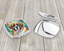 Load image into Gallery viewer, Saint Bernard Luau Compact Mirror – Stylish Purse Mirror with Artistic Covers
