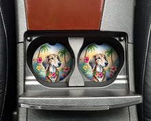 Load image into Gallery viewer, Saluki Luau Car Coasters – Set of 2 - Absorbent Stone with Fun &amp; Functional Artwork