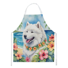 Load image into Gallery viewer, Samoyed Luau Apron – Artist-Designed Kitchen, BBQ &amp; Craft Apron