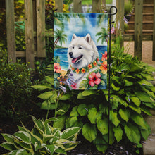 Load image into Gallery viewer, Samoyed Luau Garden Flag – Tropical Dog Decor with Hibiscus &amp; Palm Leaves