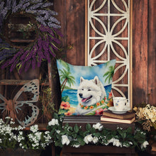 Load image into Gallery viewer, Samoyed Luau Throw Pillow - 14x14 Decorative Pillow – Art for Your Home &amp; Patio