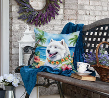 Load image into Gallery viewer, Samoyed Luau Throw Pillow