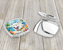 Load image into Gallery viewer, Samoyed Luau Compact Mirror – Stylish Purse Mirror with Artistic Covers