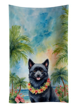 Load image into Gallery viewer, Schipperke Luau Kitchen Towel