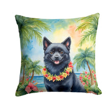 Load image into Gallery viewer, Schipperke Luau Throw Pillow - 14x14 Decorative Pillow – Art for Your Home &amp; Patio