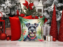 Load image into Gallery viewer, Schnauzer Luau Throw Pillow - 14x14 Decorative Pillow – Art for Your Home &amp; Patio