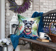 Load image into Gallery viewer, Schnauzer Luau Throw Pillow