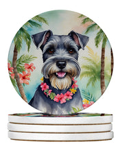 Load image into Gallery viewer, Schnauzer Luau Large Sandstone Coasters Pack of 4