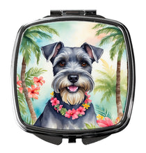 Load image into Gallery viewer, Schnauzer Luau Compact Mirror – Stylish Purse Mirror with Artistic Covers