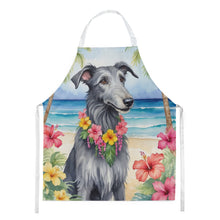 Load image into Gallery viewer, Scottish Deerhound Luau Apron – Artist-Designed Kitchen, BBQ &amp; Craft Apron