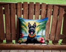 Load image into Gallery viewer, Scottish Terrier Luau Throw Pillow - 14x14 Decorative Pillow – Art for Your Home &amp; Patio