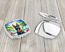 Load image into Gallery viewer, Scottish Terrier Luau Compact Mirror – Stylish Purse Mirror with Artistic Covers
