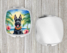 Load image into Gallery viewer, Scottish Terrier Luau Compact Mirror – Stylish Purse Mirror with Artistic Covers