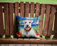 Load image into Gallery viewer, Sealyham Terrier Luau Throw Pillow - 14x14 Decorative Pillow – Art for Your Home &amp; Patio
