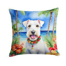 Load image into Gallery viewer, Sealyham Terrier Luau Throw Pillow - 14x14 Decorative Pillow – Art for Your Home &amp; Patio