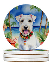 Load image into Gallery viewer, Sealyham Terrier Luau Large Sandstone Coasters Pack of 4