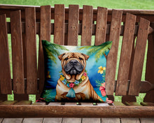 Load image into Gallery viewer, Shar Pei Luau Throw Pillow - 14x14 Decorative Pillow – Art for Your Home &amp; Patio