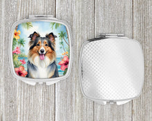 Load image into Gallery viewer, Sheltie Luau Compact Mirror – Stylish Purse Mirror with Artistic Covers