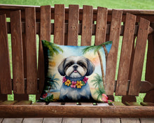 Load image into Gallery viewer, Shih Tzu Luau Throw Pillow - 14x14 Decorative Pillow – Art for Your Home &amp; Patio