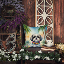 Load image into Gallery viewer, Shih Tzu Luau Throw Pillow - 14x14 Decorative Pillow – Art for Your Home &amp; Patio