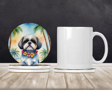 Load image into Gallery viewer, Shih Tzu Luau Large Sandstone Coasters Pack of 4