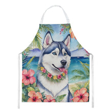 Load image into Gallery viewer, Siberian Husky Luau Apron – Artist-Designed Kitchen, BBQ &amp; Craft Apron