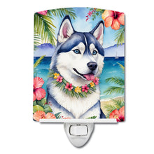 Load image into Gallery viewer, Siberian Husky Luau Ceramic Night Light